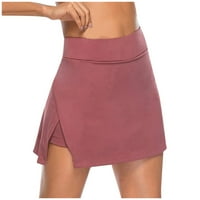 Drpgunly Yoga hlače Hlače, brza suha uska i elastična fitnes solidna boja Yoga kratke hlače Dvije postavljene