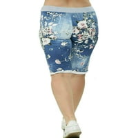 Žene Duks Capri hlače obrezane joggere trčanje hlače salon labavi fit uvlačenje struka Sportske pantalone sa bočnim džepovima