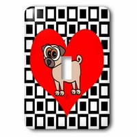 3Droza I Love Dogs - Pug - Jednokrevetni prekidač