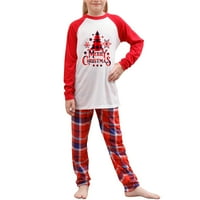 Porodica XKWYSHOP Uklapanje božićne pidžame Set Tree Print Tops Plaid Hlaže za spavanje Xmas Jammies za žene