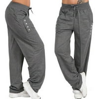 Puntoco ženske hlače za čišćenje ženske jesen zima široko noga joga sportske hlače pantalone tamno siva