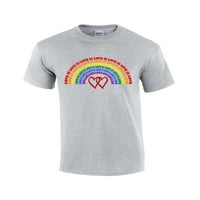 Gay Pride Love je Love Rainbow i Hearts LGBTQ Unise majica kratkih rukava Grafički tee-sport sivi-4xl