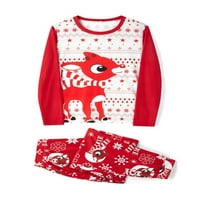 MA & Baby Family Božićni pidžami Set Deer Snowflake Print Dugih rukava noćna odjeća salon za spavanje