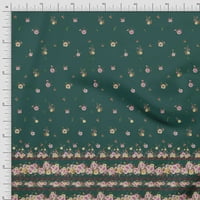 Soimoi Green Rayon tkanina cvjetna ploča tiskana zanata tkanina od dvorišta široka