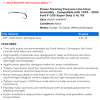 Montaža linije tlaka tlaka za hidrotemere - kompatibilan sa - Ford F- Super Duty 5.4L V 2003