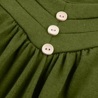 Ženske haljine Ležerne prilike V-izrezom, duljina koljena Ljetna haljina bez rukava ARMY GREEN XL
