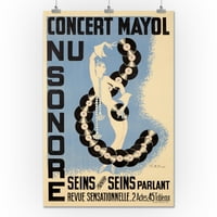 Koncert Mayol - Nu Sonore Vintage poster Francuska C