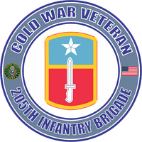 Američka vojska hladno rata 205. pešadijska brigada veteran naljepnica