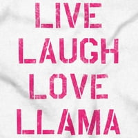 Live Chamfing Love Llama Alpaca Humor V izrez T majica Tees Women Brisco Brends S