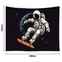 Skateboard astronaut tapiserija za spavaću sobu estetsku tapiserija estetska zidna umjetnost Tapisserie za spavaću sobu, tapiserija za festival kampiranje kućnog dekora za spavaću sobu dnevni boravak, L-71 × 60