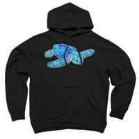 Vodena kolica za morsku kornjaču - Blues crni grafički pulover Hoodie - Dizajn od strane ljudi 2xl