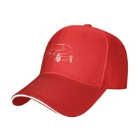 CEPTEN MAN & WOMENS Modni jedinstveni otisak sa Golf MK Classic Logo Podesiva bejzbol kapa crvena