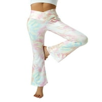 Jedno otvaranje ženskih bootcut joga hlače gamaše visokog struka Trčevi temmu joge flare hlače
