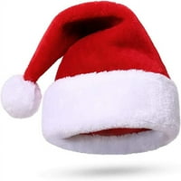 Šešir za odrasle Božić Santa Claus, plišana santa kapa, baršunaste za glavu, obloge i otporne na tkaninu, velike veličine 18