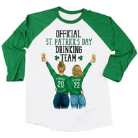 Rollbacks Women's St.Patrick's Dnevna majica Green Day Pokloni djetelina Grafičko pismo Ispis Pulover