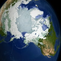 19. maja, - Cirkurktik Permafrost, modis dnevno snježni poklopac i temperatura morskog leda preko plakata