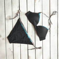 Ženski kupaći kostimi žene dva Soild Print Split setovi plus veličine kupaći kupaći kostim bikini