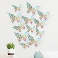 Ana 3D leptir zidne naljepnice Soba DIY Decal Početna Dekor višestruko boje