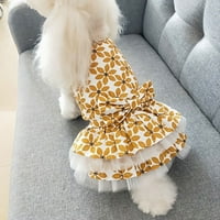 Slatki udobni prsluk vrhovi pasa mačja dukseva za kućne ljubimce za passku malu majicu modni kućni ljubimac odjeću žuti medij