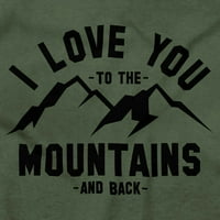 Volim te do planinara planinarski par dugih rukava majica za muškarce žene Brisco brendovi s