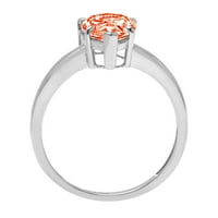 2.0ct kruška rez crveni simulirani dijamant 14k bijeli zlatni godišnjički angažman prsten veličine 10.25
