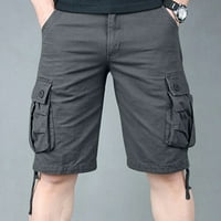 Azrijski muški plus veličina Teretne kratke hlače Multi-džepovi opuštene ljetne plažne kratke hlače