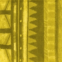 Ahgly Company Machine Persible Pravokutnik apstraktne žute suvremene prostirke, 2 '4 '