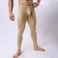Muški dugi Johns Donje rublje Meko ledene svilene elastične sportske nogavice hlače Hlače Skine 2xl