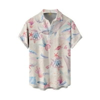 Cuoff Hawaiian Odjeća za odmor Ljeto Novo muško tiskovina Slim Fit Shirt Veliki modni casual majica