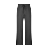 Aurouralne taktičke pantalone za muškarce muške pamučne i posteljine elastične struk izmiješane prozračne