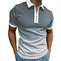 Košulje za muškarce Ljetni casual gradijentni patent zatvarač Okrenite košulju s kratkim rukavima