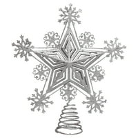 Zidna naljepnica, Božićno stablo Topper Glitter Snowflake Gold Metal Star Tree Savršeno za bilo koju