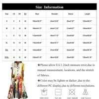 HHEI_K Ljetne haljine za žene Ljetna haljina za žene Ležerne prilike ispisane V-izrez kratkih rukava