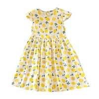 Tosmy Little Diction Chirty odjeća cvjetna haljina slatko rukava dječja voćna haljina ljetna casual haljina kućna haljina haljina