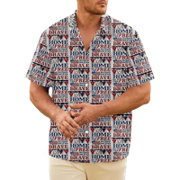 4. jula muška havajska majica SAD Nacionalna zastava Grafički 3D košuljnjak Svakodnevna odjeća s kratkim