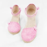 DMQupv Tan sandale za žene ravne klince okrugle prste casual sandale singl cipele vintage sandale za