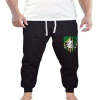 Muški brazilski Jiu Jitsu Flag F Black Fleece Jogger Tweatpants X-Veliki