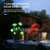 Tomfoto solarno cvijeće svjetla ruže ukrasne uloge svijetle boje promjena LED krajobrazno svjetlo vodootporno