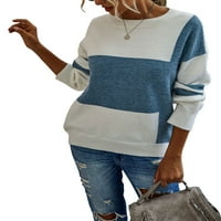 Dukseri za žene CREW izrez dugih rukava Blok u boji Ležerne prilike Pleted pulover vrhovi zimski džemperi