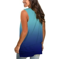 EGMY WOMENS gradijentna boja V-izrez majica bez rukava