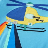 Glookwis baby crew vrat pulover slatka bluza okrugla ovratnik labav tee helikopter Ispis crtani ispisani pad pada majica