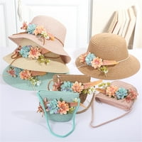 Djevojke dječake kape kape djeca crtani cvijet sunčeva šešir slama od slame na plaži sunčani šešir +