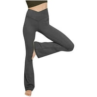 Tenjioio Womens Workout Dno Stretch Yoga Tajice Fitness Trčanje Teretana Sportska dužina Aktivne hlače