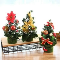 Mini božićno drvce za stolnjak, 7,87 umjetno božićno minijaturno božićno drvce sa platnom bazom savršeno