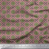 Soimoi Rayon Crepe tkanina Geometrijska i mandala kaleidoskop tiskani tkaninu sa dvorištem širom