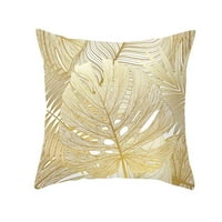 Zlatna biljka tiskana poliesterska jastučna futrola Sofa kauč za jastuk Poklopac kućnog dekora