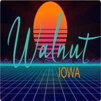Walnut Iowa Vinil Decal Stiker Retro Neon Dizajn