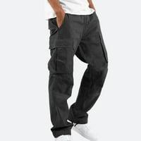 Idoravanske teretne hlače za muškarce Muškarci Čvrsti povremeni više džepova na otvorenom ravno tipom fitness hlače hlače pantalone