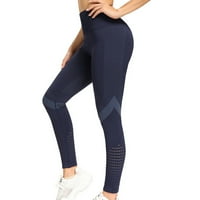 Symoid Womens Workout dno - mrežice prozračne visoke ustanove teške joge hlače fitnes hlače pantalone