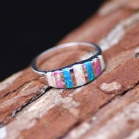 Wozhidaoke prstenovi za žene Novi Opal Ring Lucky in Love Kamena godišnjica Poklon Vjenčanje BAND HRANS